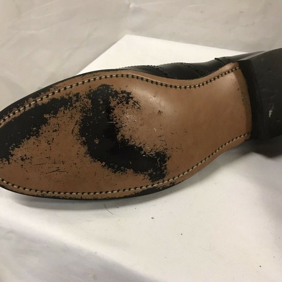 Mens Black Wing Tip Leather Oxford Dress Shoes main image 5